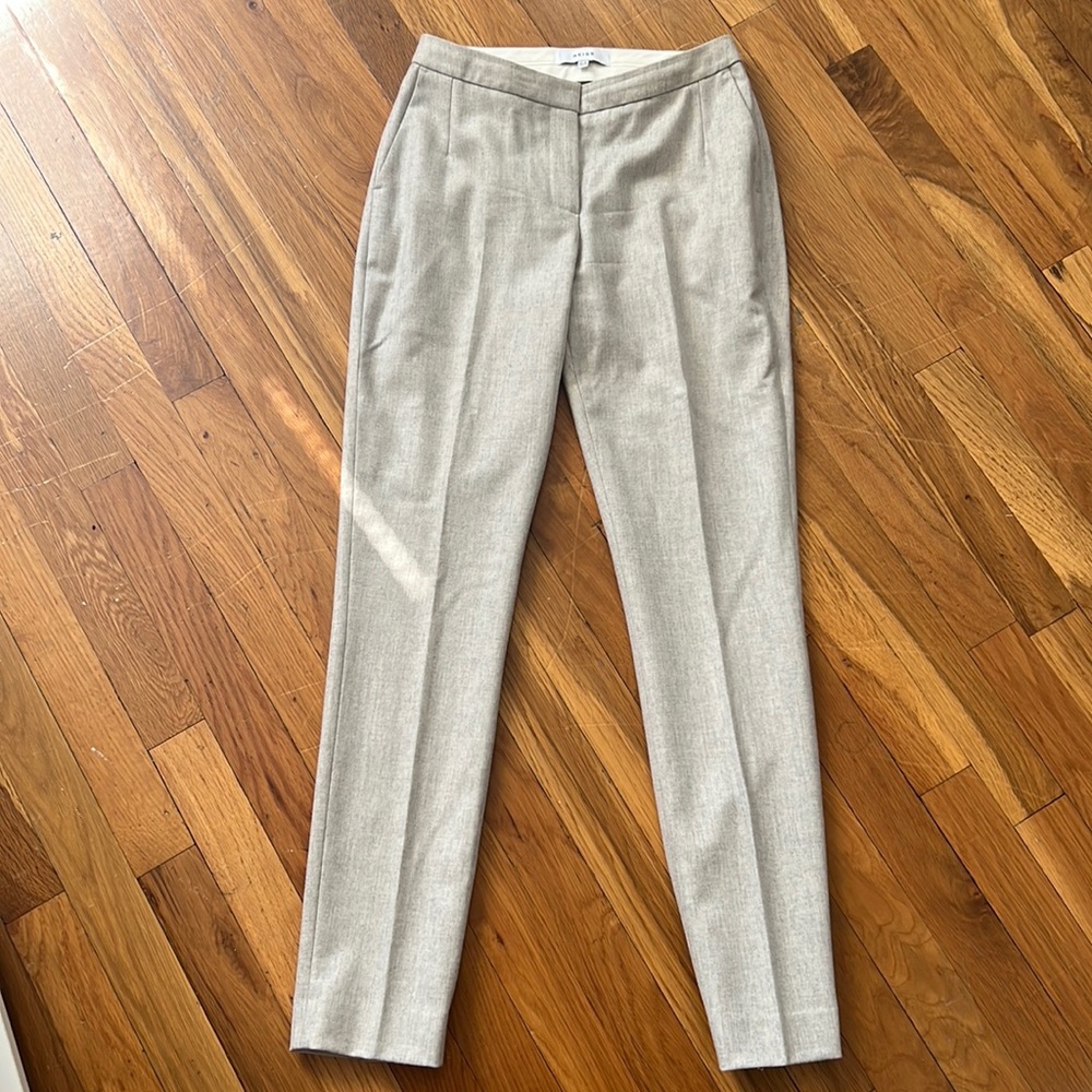 Reiss Connelly Flannel Wool Pant Trousers US Size 2 UK Size 6 - Picture 4 of 12